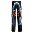 thumbnail image 4 of MLQIDK Womens Plus Size Halloween Pjs Halloween Loose fit Pumpkin Bat Ghost Print Pajamas Drawstring Elastic Waist Halloween PJ Pants Funny Fall Pjs, 4 of 4