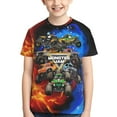 thumbnail image 2 of Monster Trucks-Jam Youth T-shirt Short Sleeve Graphic Tops Breathable Shirt Tees, 2 of 9