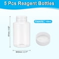 thumbnail image 2 of Botellas de reactivo Uxcell de 5 piezas de 150 ml, botellas redondas de boca ancha de PET con tapa de rosca para laboratorio, 2 of 6