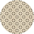 thumbnail image 1 of Ahgly Company Machine Washable Indoor Round Transitional Moccasin Beige Area Rugs, 5' Round, 1 of 7