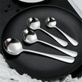 thumbnail image 4 of Yuarrent Cucharas de acero inoxidable café sopa vajilla cocina postre helado cubiertos cucharadita regalos para restaurante Picnic Cocina y Comedor TYPE1 Yuarrent HA002350-00, 4 of 6