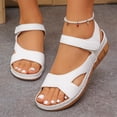 thumbnail image 6 of Yyuenw Women's Fashion Casual Spring And Summer Comfortable Solid Color Open Toe Thick Bottom Wedge Heel Sandals, 6 of 9