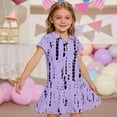 thumbnail image 3 of Grblisyd Girls Dress Polka Dots Short Sleeve Uniform Dress Button Up A-line Dress Kids Cute Shirtdress with Pockets 10-12 Years, 3 of 5