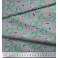 thumbnail image 3 of Soimoi Velvet Fabric Geometric Sign,Clover & Monstera Leaves Printed Craft Fabric by The Yard 58 Inch Wide, 3 of 3