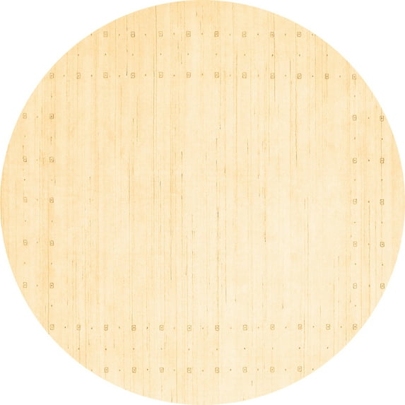 Ahgly Company Indoor Round Solid Brown Modern Area Rugs, 4' Round