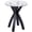 Black, variant on Aria Home Modern Round Glass End Table with Wood Criss Cross Legs, Black