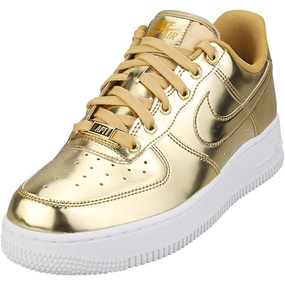 Nike Women's Air Force 1 '07 White/gold running shoes