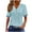 Light Blue, variant on Women's Clothing Gifts Women's Clothing Plus Size Tops Women V Neck T Shirt Cotton Summer Graphic Tees for Women Shirts for Women Plus Size