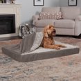 thumbnail image 4 of FurHaven Pet Products Berber & Suede Blanket-Top Orthopedic Deluxe Mat Pet Bed for Dogs & Cats - Gray, Jumbo, 4 of 12