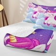 thumbnail image 4 of Erosebridal Cartoon Unicorn Girls Bed Spread Queen,Kawaii Cute Animals Queen Coverlet Set For Kids,3pcs, 4 of 7