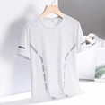 thumbnail image 2 of USNSM (M-5XL) Men's Summer Solid Color Short Sleeve T-Shirt Quick Dry Lightweight Outdoor Sports Ice Breathable Athletic Running Top Shirts White M, 2 of 4