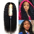 thumbnail image 2 of Perruques de Cheveux Humains de Densité de Perruques d'Onde Profonde de Dentelle Sans Colle pour les Femmes Vague d'Eau Humide et Ondulée Perruques de Cheveux Humains, 2 of 10