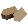 thumbnail image 2 of Pack 100 Rustic 40mmx70mm Scalloped Kraft Paper Card,Blank Brown Tag,DIY Tag,Luggage Tag,Price Label - Small (100), 2 of 5