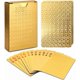 thumbnail image 1 of Deck of playing cards, gold playing cards, gold waterproof playing cards, waterproof playing cards, playing cards, for parties and games, 1 of 4