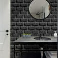 thumbnail image 2 of Tile Stickers 12"x6" Black Brick Decals Vinyl Peel and Stick Kitchen Tiles Wall Decor 6 Sheets, 2 of 8