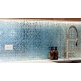 thumbnail image 6 of Main Street Peel and Stick Wallpaper Tiles 8 in x 8 in, 24-Pack , Teal and Silver Leaves Design, Self Adhesive Wall Tiles for Kitchen Backsplash and Home Decor, 6 of 6