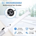thumbnail image 5 of CJC Electric Spin Scrubber, Cordless Cleaning Brush with 3 Replaceable Brush Heads and Adjustable Extension Handle, Household Cleaning Tool for Car Bathroom Bathtub Tile Floor, 5 of 9