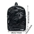 thumbnail image 3 of Rbaofujie Office Supplies Plastic Candy Color Bag Fluorescent Bag Jelly Schoolbag Transparent Backpack For Male And Female Students Spring And Summer Bag Carry On Bag Black, 3 of 4