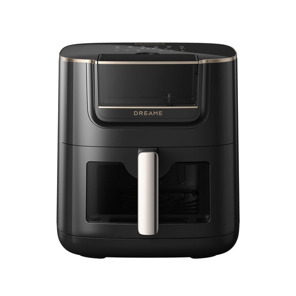 Dreame AF30 No flip & Steam Air Fryer, Dual-Source Cyclonic Heat, SmartSteam Technology, Nano-Ceramic Coating, 7 qt Capacity, 12 Preset Modes, Black