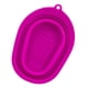 thumbnail image 1 of Alfombrilla de silicona para limpieza de brochas de maquillaje, compacta, ligera y fácil de transportar. rosa oscuro, 1 of 8