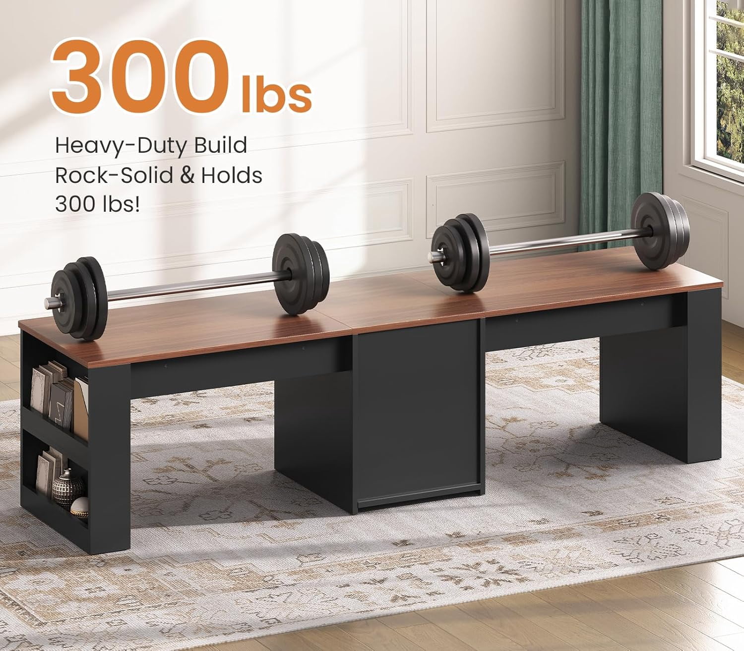 SEDETA Two Person Desk with Drawers, 90 Inch Long Office Desk with Storage Shelves, Double Gaming Desk, Wooden Couple Desk, Writing Table with Storage for Home Office, Black
