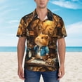 thumbnail image 2 of Susaid Scientist Guinea Pig Print Short Sleeve Shirts Button Down Casual Shirts Summer Beach Aloha Button Down Short Sleeve for Men ,X-Large, 2 of 7