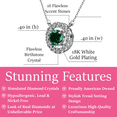 thumbnail image 2 of Cate & Chloe Royal May Birthstone 18k White Gold Plated Women Necklace with Swarovski Crystals, 2 of 10
