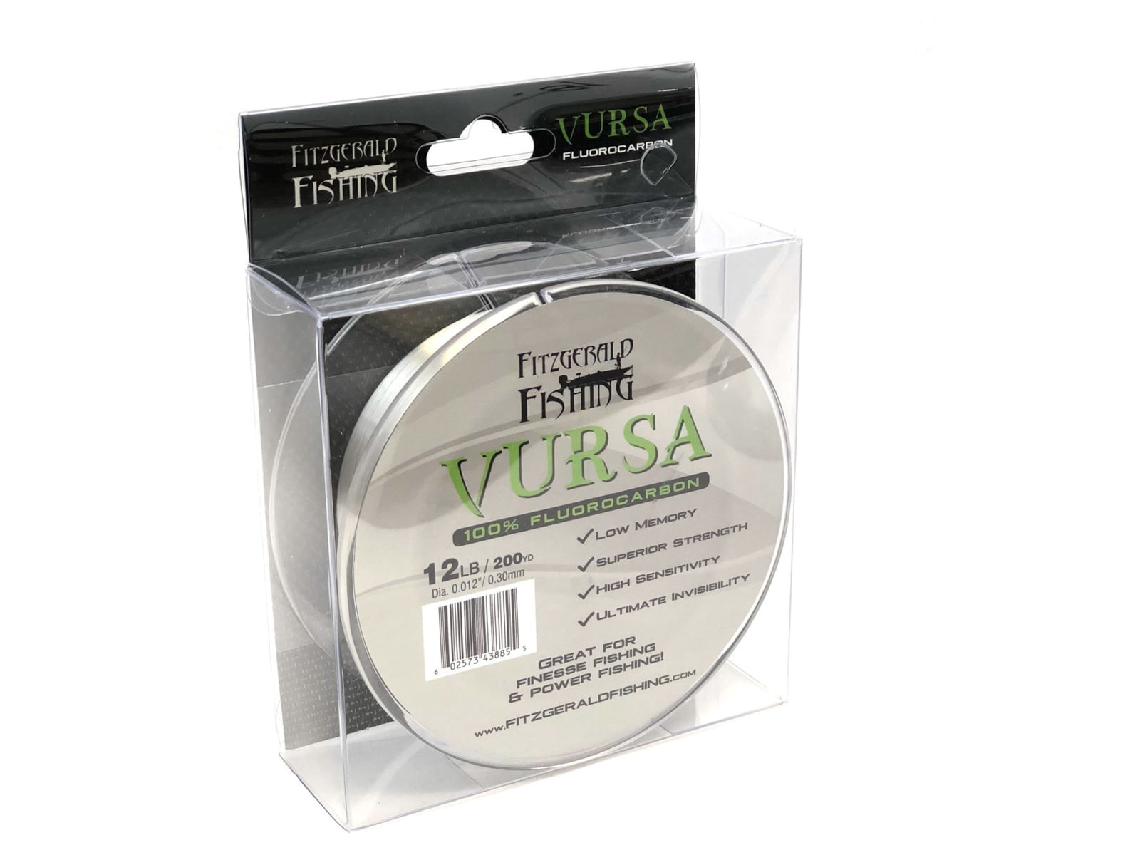 Fitzgerald Fishing Vursa Fluorocarbon Line, 8lb, Clear, 200yds