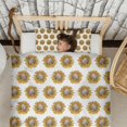 thumbnail image 3 of White Sunflower Duvet Cover and Pillowcase Set for Single Bedding, Bedroom Accessories for Kids Teens, 3 of 5