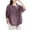 Purple, variant on Uaswgudfs Women's Drawstring Hem Crew Neck T-Shirt: Short Sleeve Summer Top with Ultra-Soft Lightweight Casual Fabric Blue L