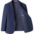 thumbnail image 2 of Boys Suits 3 Piece Slim Fit One Button Tuxedo Jacket Vest and Pant for Kids Prom Wedding Formal Set Size 4-14 Years, 2 of 13