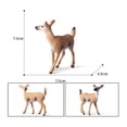 thumbnail image 5 of Zhaomeidaxi Simulated Solid Wood Animals Figures Forest Creatures Figurines Deer Family Figurines Miniature Toys Cake Toppers Desk Decor for Birthday Party, 5 of 8