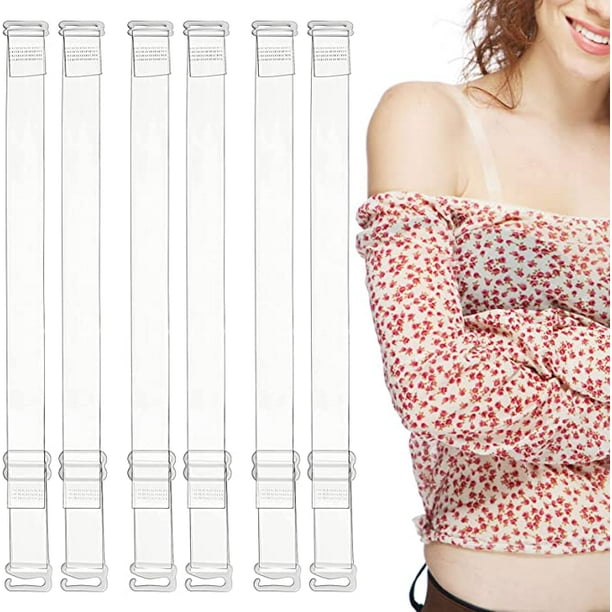 3 Pieces Invisible Clear Bra Straps Adjustable Replacement Strap Belts for  Women Non-Slide High Elasticity Belt Women Strapless Accessories 