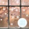 thumbnail image 3 of 6 hojas Pegatinas de nieve de Navidad Pegatina decorativa Decoración de vidrio pegatinas, 3 of 5