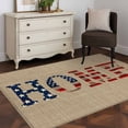 thumbnail image 3 of 3'x5' Rug for Living Room Bedroom, Beige Vintage Washable Area Rugs Non-Slip Carpet Mats, American Flag Farmhouse Retro Art Rustic Indoor Low Pile Area Rug Runner for Kitchen, Mudroom, 3 of 8