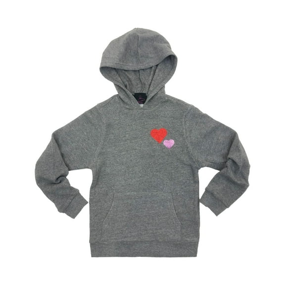Girls Double Heart Hoodie