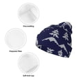 thumbnail image 3 of Pofeuu Abstract Skiing Print Beanie Hat for Men Women Knit Winter Hat Warm Cuffed Skull Beanie Slouchy Soft Unisex, 3 of 6