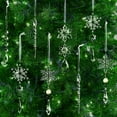 thumbnail image 4 of LQCrafK 18pcs Christmas Tree Decoration Crystal Ornaments Hanging Acrylic Snowflake Drop Ornaments for Christmas Tree Winter New Year Party Supplies, 4 of 8