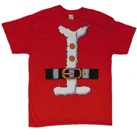 Mens Red Santa Claus Christmas Holiday Costume T-Shirt