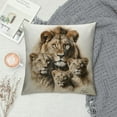 thumbnail image 2 of Nawypu  Loving Lion and Cub Throw Pillow Cover Wildlife Animal Family Couple King Sketch Pillow Case Decorative  Square Cushion for Home Couch Bed, 2 of 5