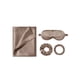 thumbnail image 1 of Set de Funda de Almohada de Satín 50 x 70 cm con Antifaz Contorneado y 2 Scrunchies Taupe Protección para Cabello y Piel, 1 of 6