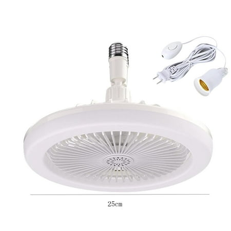 

2024 New Socket Fan Light 10 Inch Creative Enclosed Ceiling Fan With Light And Remote Dimmable Lighting Recessed LED 3 Colors 3 Wind Speed For Kitchen Bathroom Storage Room