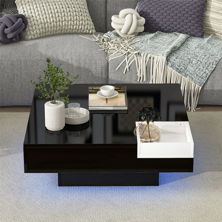 Simple Modern Coffee Tables Large Rectangle Black Center Table Living Room  Aesthetic Mesas De Comedor Minimalist Furniture - AliExpress