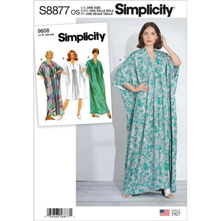 Simplicity US8877OS Sewing Pattern Womens Caftan, One Size
