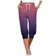 thumbnail image 1 of WEAIXIMIUNG Yoga Pants Women Straight Leg with Design On Side Capris for Women 4Th Of July Flag Independence Day Print Pants Bottom Drawstring Joggers, 1 of 5