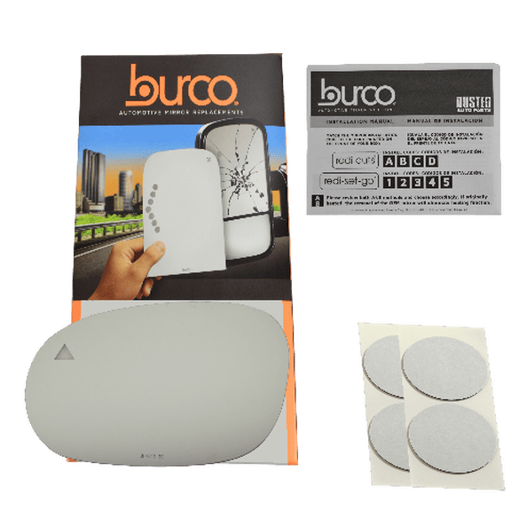 Fits 15-21 Challenger Left Driver Mirror Glass Lens w/Blind Spot Icon w/Silicone