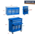 thumbnail image 2 of 8-Drawers Rolling Tool Chest Cabinet High Capacity Tool Storage Cabinet with Wheels and Locking System, Removable Toolbox Organizer with Sliding Drawers (BlUE), 2 of 8