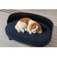 thumbnail image 2 of KOSSMAI Nature Solid Wood Velvet Padding Buddy Black Wood Pet Bed Sofa, 2 of 5