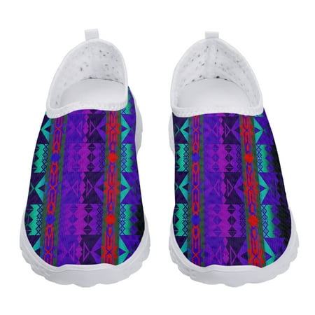

Trendy Ombre African Tribal Print Lightweight Soft Mesh Shoes Simple Design Breathable Flat Slip On Shoes Zapatos