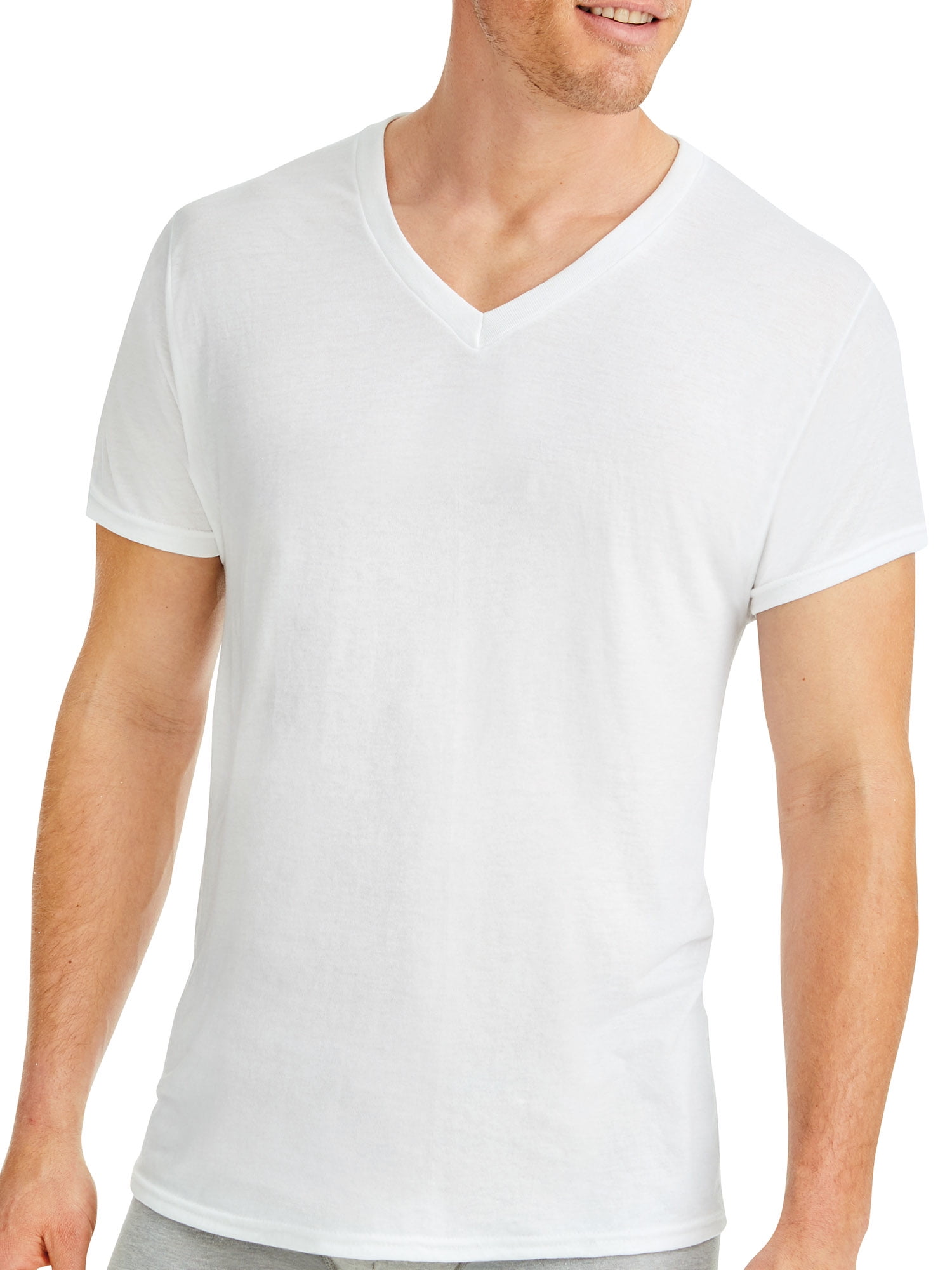 Hanes Men's Super Value Pack White V-Neck Undershirts, 10 Pack - Walmart.com